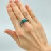 Majestic Dragon Ring with Blue Topaz Gemstone