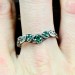 Whispers of the Forest: Sterling Silver Ring with Emerald Accents