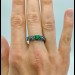 Dragon Scale Gothic Ring with Enchanted Emerald