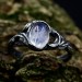 Elegant Gothic Ring with Moonstone Gemstone