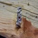 Gothic Garnet Ring with Twisting Vine Motif