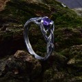 Enchanting Silver Ring Featuring a Purple Amethyst