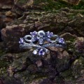 Majestic Gothic Crown Ring with Amethysts