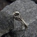 Gothic Silver Ring with Skull Motif