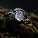 Elegant Gothic Ring with Moonstone Gemstone