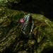 Crimson Flame: Twisted Gothic Ruby Ring