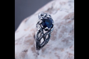Sapphire twig engagement ring, Tree womens ring, Unique branch engagement ring with Sapphire, Unique engagement ring, Unique women's gift