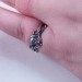 Skull of Destiny: Gothic Sterling Silver Ring with Fiery Garnets