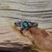 Organic Gothic Ring with Vibrant Emerald