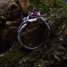 Gothic Ruby Heart Ring with Dragon Claws