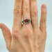Bold Gothic Ring with Fiery Garnet Gemstone