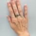 Twilight Silver Ring with Emerald Glow