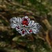 Flame of the Forest: Gothic Sterling Silver Ring with Garnet Gems