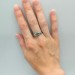Gothic Floral Silver Ring with Amethyst Gemstone