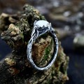 Elegant Gothic Ring with Moonstone Gemstone