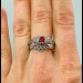 Gothic Garnet Ring with Enchanted Nature-Inspired Design