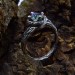 Gothic Nature-Inspired Ring with Mystic Topaz|Unique Gothic Dark Engagement Ring 
