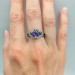 Embrace of Shadows: Gothic Sterling Silver Ring with Mystical Amethyst