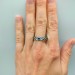 Celtic-Inspired Gothic Ring with Sapphire