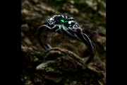 Tree Branch Silver Mens Wedding Band, Mens Celtic Sterling Ring Emerald, Unique Viking Mens Tree Bark Engagement Ring