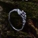 Unusual Sterling Silver Amethyst Minimalist Ring – Delicate Bohemian Design, Nature-Inspired Engagement Ring, Perfect Tiny Gift for Her