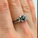 Enigmatic Silver Ring with Crescent Moons and Black Onyx