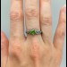 Gothic Peridot Ring with Mystical Leaf Motif