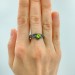 Forest Enchantment: Gothic Sterling Silver Ring with Vibrant Olivine