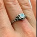 Elegant Gothic Ring with Moonstone Gemstone