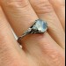 Celestial Bloom: Sterling Silver Ring with a Radiant Moonstone
