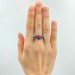 Intricate Silver Ring with Vibrant Ruby Gemstone