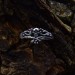 Heir of Twilight: Gothic Sterling Silver Ring with Amethyst Accents