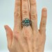 Twisted Gothic Vine Ring with Fiery Garnets