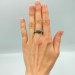 Forest Crown: Gothic Sterling Silver Ring with Emerald Gemstone