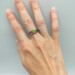 Emerald Flame: Gothic Peridot Ring of Strength
