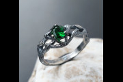 Wedding Ring, Viking Ring For Women, Promise Ring For Her With Detailed Leaves And Tree, Witch Gothic Ring