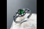 Wedding Ring, Viking Ring For Women, Promise Ring For Her With Detailed Leaves And Tree, Witch Gothic Ring