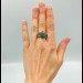 Twisted Vine Silver Ring Set with Emerald Stones