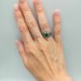 Garnet Bloom: Sterling Silver Ring with a Radiant Scarlet Gem