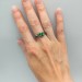 Elegant Silver Ring with Mystical Emerald Gemstone