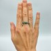 Gothic Emerald Ring with Enchanted Branch Design