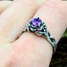 Throne of Twilight: Gothic Sterling Silver Ring with Amethyst Gemstone
