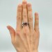 Heart of Ember: Gothic Sterling Silver Ring with Fiery Garnet