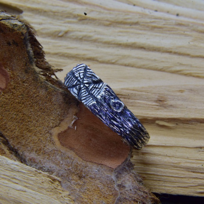 Roots of Eternity: Gothic Sterling Silver Ring with Branch Motif