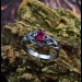 Intricate Silver Ring with Vibrant Ruby Gemstone