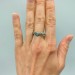 Celestial Harmony: Gothic Ring with Blue Radiance