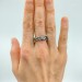 Delicate Gothic Ring with Amethyst Gemstone|Celtic Braided Weave Wedding Band with Amethyst Vine Twig Branch Design