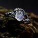 Elegant Moonstone Ring with Nature-Inspired Design
