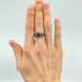 Gothic Dragon Ring with Garnet Gemstone
