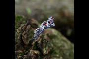 Celtic Twig and Leaf Wedding Ring with Garnet for Woman, Silver Fairy Elven Branch Ring, Nature Engagement Ring